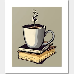 Coffee Cup and Books Posters and Art